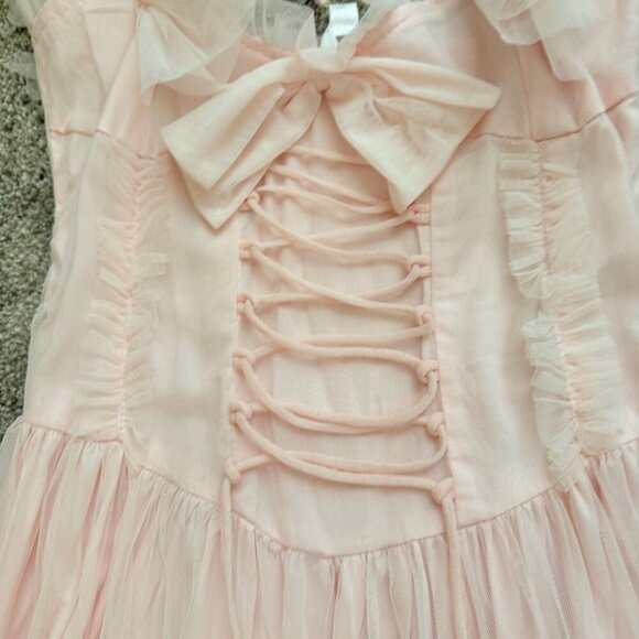 NEW AMY JANE LONDON Amy Jane London Evangeline Ruffle Maxi Dress Pink Size XS - Picture 5 of 15